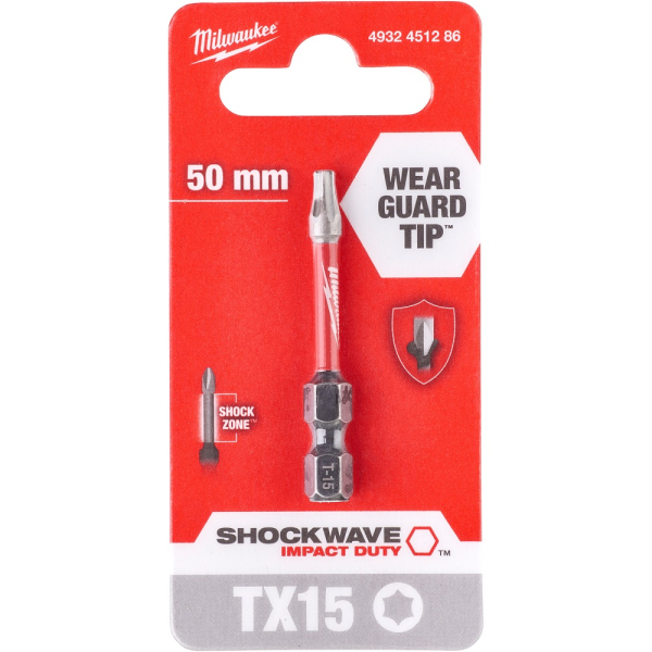 Бита Milwaukee SHOCKWAVE TX15 50мм