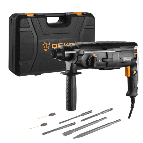 Перфоратор DEKO DKH 950W в кейсе с набором из 5 буров SDS+   063-4122  